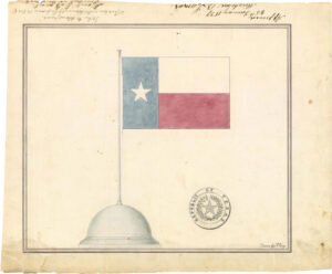 The original Lone Star Flag sketch by Peter Krag.